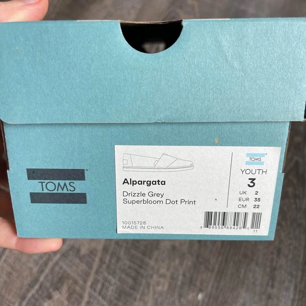 Toms Alpargata Drizzle Grey Superbloom Dot print shoes